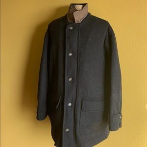 Lands’ End Virgin Wool Black Men’s Jacket Size L